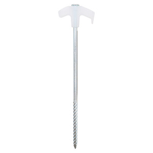 Piquet de tente 7x250mm en fer torsadé qui brille dans le noir pour le camping et l'extérieur - Product Image 1