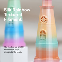 Filament PLA SUNLU avec texture soyeuse et couleurs arc-en-ciel, sans bourrage, facile à imprimer, filament pour imprimante 3D