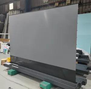 72-120 pouces Wupro CBSP Floor Rising Projection Screen ALR PET Soft Crystal 4K Motorisé Electric Lift Up Projector Screen