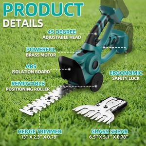 Herramienta de Jardín Inalámbrica de Grado Industrial de 24 V, Cortadora de Setos con Batería de Litio, Herramienta de Jardín Inalámbrica de 21 V con Batería de Litio - Product Image 6