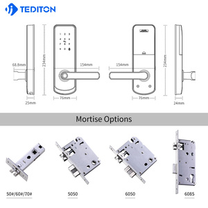 Serrure Intelligente Électronique <span class=keywords><strong>Tuya</strong></span> pour Porte d'Hôtel, Sécurité Numérique - Product Image 4