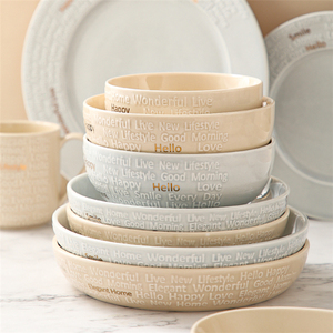 Lò vi sóng an toàn tùy chỉnh logo Fancy thư sứ cup Kit Bộ đồ ăn <span class=keywords><strong>Set</strong></span> cho nhà hàng phong cách Châu Âu - Product Image 3