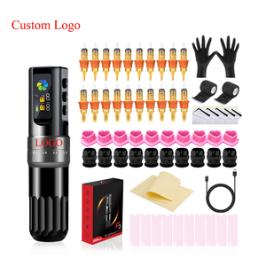Kit de máquina de tatuaje inalámbrica con pantalla a color, pluma rotativa a batería con cartucho y piel de práctica - Product Image 3