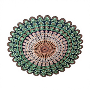 New LAXMANS Rayon Printed Floral Pareo <b>Sarongs</b> Multi Colours Long Summer Scarves 100x175cm Silk Screen Printed India - Product Image 1