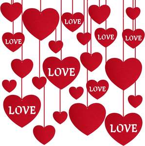 Handmade Felt <b>Heart</b> for <b>Christmas</b> Tree Decorations - Product Image 1