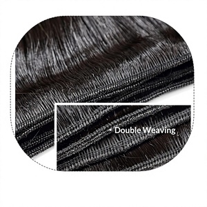 Extensions de <span class=keywords><strong>cheveux</strong></span> humains brésiliens Remy micro-lisses à coudre, trame nouée à la main, 80 grammes, 12 pouces - Product Image 6