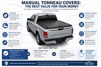 Zolionwil - Couvre-caisse de camionnette rétractable manuel imperméable pour Toyota Hilux Revo Vigo Tiger Tundra Tacoma 2024
