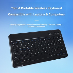 <span class=keywords><strong>Teclado</strong></span> Inalámbrico Ultrafino, Recargable, con Teclas de Tijera, Compatible con Múltiples Sistemas <span class=keywords><strong>para</strong></span> iPad/Tablet/Laptop/PC - Product Image 1