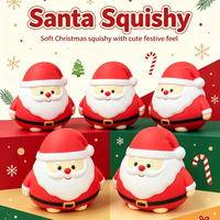 Jouet Squishy Père Noël Mignon à Succès – à Presser et à Jouer pour Soulager le Stress, Rebond Lent, Cadeau de Noël Portable, Cadeaux Père Noël