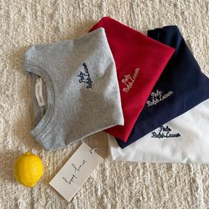 Tongxingyuan Children's Short Sleeve T-Shirt Cotton Jersey Summer Base Layer White Red Navy Blue Gray Black Boys T-Shirt - Product Image 4