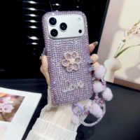 Coque de téléphone de luxe scintillante avec chaîne pour iPhone 17, 16, 15 Pro Max – Accessoires mobiles