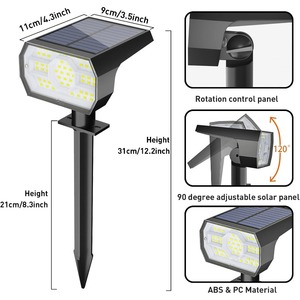 56 LED Blanc Froid Étanche IP68 <span class=keywords><strong>Jardin</strong></span> Cour <span class=keywords><strong>Spot</strong></span> <span class=keywords><strong>Solaire</strong></span> Extérieur Paysage Éclairage <span class=keywords><strong>Spot</strong></span> Led - Product Image 6