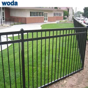 Woda Wholesale Black Metal Steel Garden Fence In Iraq
