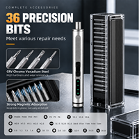 Kit de tournevis de précision portable multifonction pour réparation de téléphones portables, montres et ordinateurs portables, rechargeable, avec fonction avant/arrière