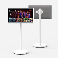 Televisor Inteligente Portátil de 32 Pulgadas 4K 8GB/128GB, Tablet Android para Juegos, Pantalla Táctil LED Blanca, USB, para Hogar, Hotel, Exposiciones