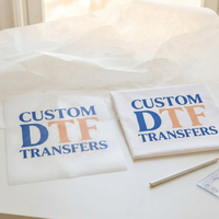 Autocollant en vinyle plastisol avec logo personnalisé, impression par transfert thermique DTF, lavable, PET prêt à être pressé, transferts thermiques DTF pour t-shirts