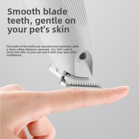 Tragbare ABS Geräuscharme Kabellose Hundepfoten-Trimmer mit LED-Licht Elektrischer Wiederaufladbarer Nagelschneider Tierhaar-Trimmer