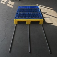 Palette en plastique à 3 roulettes, format non standard, empilable, recyclée, à grille ouverte, 1500x1000mm, pour stockage en entrepôt