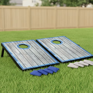 Jeu de Cornhole avec 2 planches en bois et 8 sacs de haricots pour une utilisation en intérieur/extérieur - Product Image 1