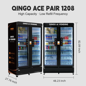 Qingo Pair 1208 AI Vending Machine 1030L <b>Smart</b> Open Door Cooler 588 Bottles 6 Shelves How Much is a Vending Machine - Product Image 4