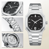 Montre mécanique avec logo personnalisé, montre mécanique de luxe, montre automatique pour homme, personnalisation de la marque, service OEM, vente en gros
