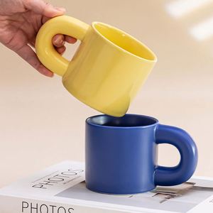 Taza de Cerámica Color Dopamina con Impresión de Logotipo Personalizado, Taza Gruesa Creativa para Uso Doméstico - Product Image 3