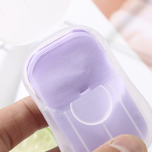 Jetable Mini Extérieur Lavage À La Main Portable Voyage Soluble Dans L'eau Moussant Boîte Main Pétales <span class=keywords><strong>Savon</strong></span> Feuilles de Papier <span class=keywords><strong>pour</strong></span> Bain Voyage - Product Image 3