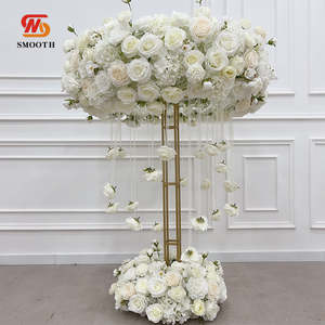 ดอกไม้ประดิษฐ์สีขาวหรูหราสำหรับงานอีเว้นท์ LEDA แถวดอกไม้พันกัน ดอกกุหลาบแขวนประดับสำหรับงานแต่งงาน - Product Image 4