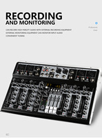 Console audio professionnelle 4 mono + 4 stéréo avec processeur numérique intégré et effets DSP pour contrôleur de scène et mixeur DJ