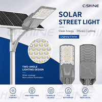 Lampadaire Solaire Extérieur Étanche Cishine IP65 200W 300W 400W 500W avec Batterie Intégrée et Bras pour Éclairage Routier