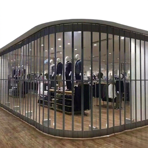 Porte commerciale pliable en alliage d'aluminium avec écran pliant et verre transparent pour usage en centre commercial - Product Image 1