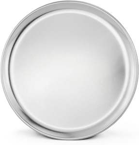 Vente flash Plateau à pizza en aluminium pour cuire des pizzas et d'autres plats Durable et facile à nettoyer - Product Image 1