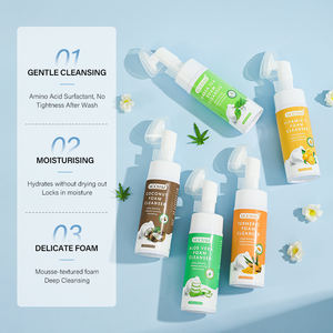 Aminoacido delicato detergente curcuma tè verde Aloe Vera pulizia del viso Mousse Citamin cocco idratante schiuma detergente per il viso - Product Image 5
