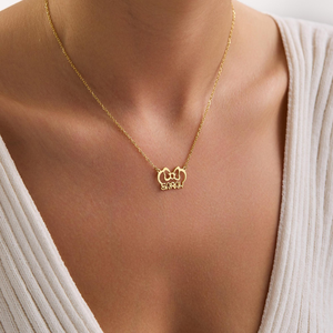 Collar con Colgante <span class=keywords><strong>de</strong></span> Letra <span class=keywords><strong>de</strong></span> Dibujos Animados Personalizado <span class=keywords><strong>para</strong></span> <span class=keywords><strong>Mujer</strong></span>, Cadenas <span class=keywords><strong>de</strong></span> Acero Inoxidable, Joyerí<span class=keywords><strong>a</strong></span> <span class=keywords><strong>de</strong></span> Diseño, Collar con Nombre - Product Image 5