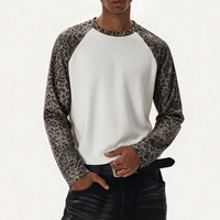 T-shirts en coton épais de haute qualité, style streetwear, personnalisés OEM, avec impression vintage, coupe ample et carrée, manches raglan contrastées