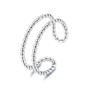 925 Sterling Cincin Kaki Perak Perhiasan Kaki Cincin Kaki Terbuka Grosir Cincin Kaki Dapat Disesuaikan untuk Wanita