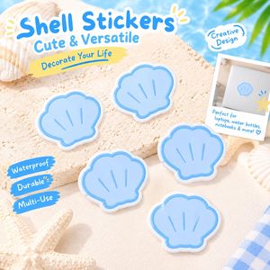 Lindas pegatinas de resina de dibujos animados, calcomanías de PVC impermeables con diseños de biberón, chupete, flor de loto, concha y hojas. - Product Image 3