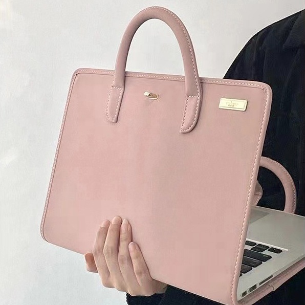 Simple 14-15 Inch Laptop Case Bag with Custom Logo Heat Emission & Shockproof Leather Logo Tablet Sleeve for Men Women Portable
