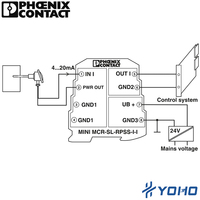 Phoenix Contact Repeater Power Supply MINI MCR-SL-RPSS-I-I-2864079 sinyal Input: 4 MA. .. 20 MA, sinyal Output: 4 MA. .. 20 MA