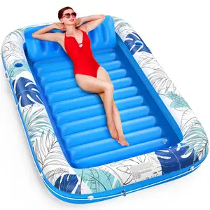 Inflatable Skimboard Pool Water Mat with Wrap Around Rope China Inflatable Pool Floats for Kids and Adult with Pillow