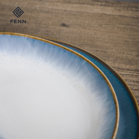 FENN 10/12/14 pouces ovale Design nordique Service plats personnalisé assiette alimentaire en porcelaine ensemble irrégulier pour les ménages de l'hôtel Restaurant