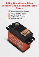 Servomoteur numérique HV sans balais 20-40kg à couple élevé, action rapide 0,09s, engrenages en acier renforcé, pour mise à niveau de course RC