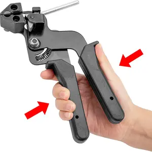 Adjustable Tensioning and Cutting Tool Cable Tie Gun for Stainless Steel Ties,