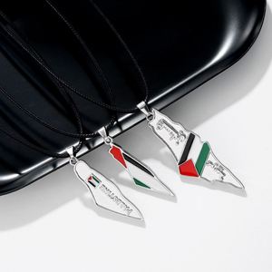 Customized Personalized Palestine <b>Map</b> Necklace Gold and Silver Pendant National Flag Stainless Steel Pendant Fashion Necklace - Product Image 4
