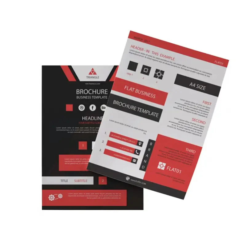 Низкая печать на заказ DL Flyer A5 открытка/буклет/листовка