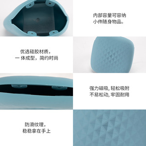 Silicone Coin Purse Mini Geometric Pattern Macaron Colors Unisex Everyday Use - Product Image 4