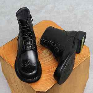 Botas Chelsea de Cuero Genuino para Hombre, Estilo Brogue, Premium, Cómodas, Hechas a Mano, Duraderas, Sin Cordones, para Fiestas y Vida Diaria - Product Image 6