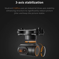 Caméra Skydroid C10 Pro compacte 2K HD avec nacelle 3 axes, retour d'image en temps réel 1080P, enregistrement vidéo 2K et photographie
