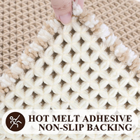 Tapis de bain en microfibre de diatomée super absorbant et antidérapant avec glands tapis de salle de bain lavable en caoutchouc tapis de bain gaufré à usage domestique