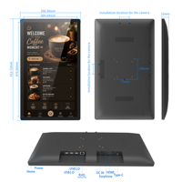 Pantalla Digital Comercial para Señalización, 1920*1080, WiFi 6, Gigabit Ethernet, Monitor con Pantalla Táctil para Promoción en Ferias Comerciales
